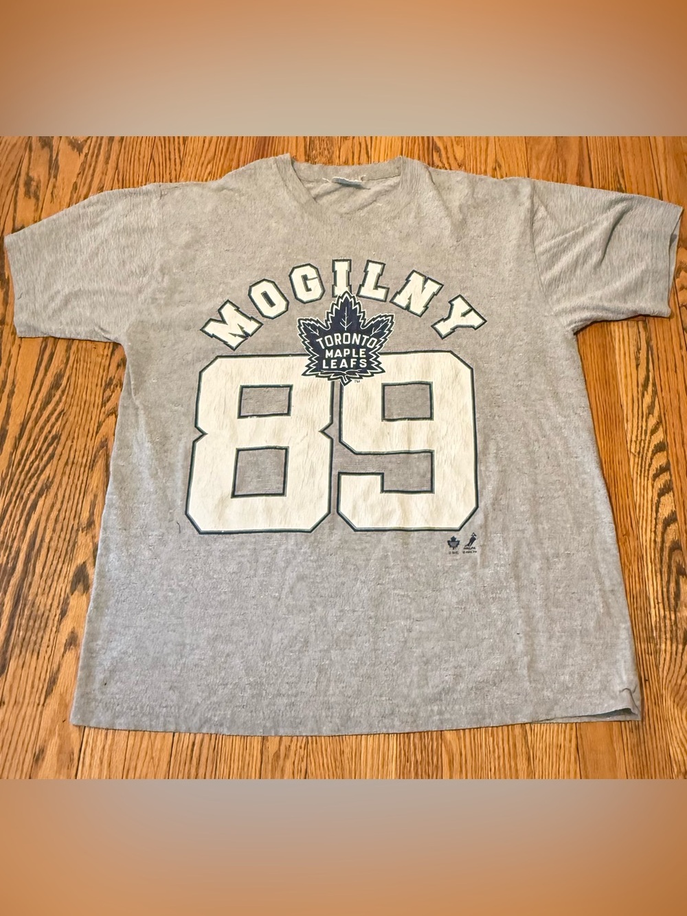 Classic Gray Tee with Green Logo Tag
